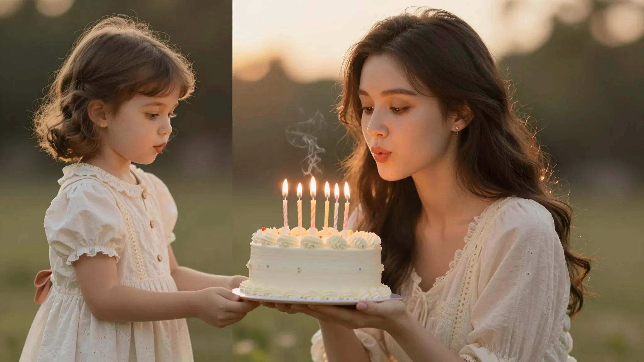 A high-quality split-screen collage. On the left side, a nos...