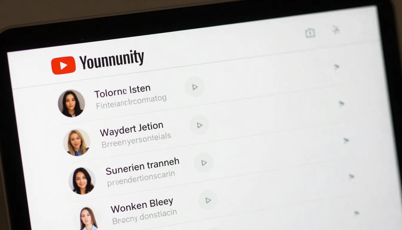 A clean YouTube settings interface on a screen, focusing on ...