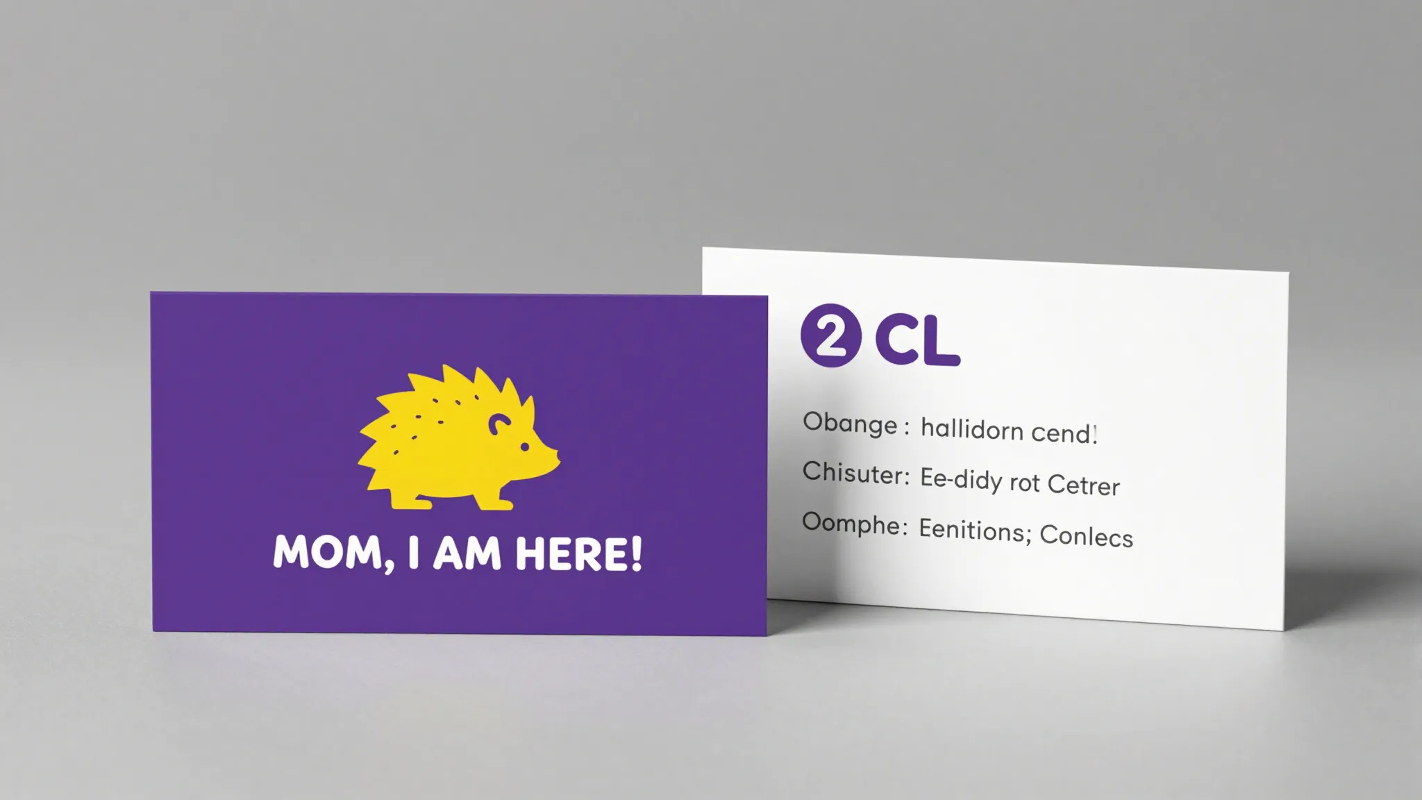 Professional business card design for a children's center. F...