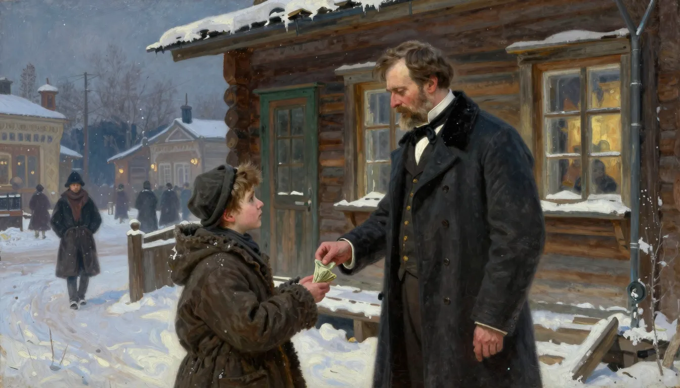 19th century Moscow, a wealthy merchant in a traditional coa...