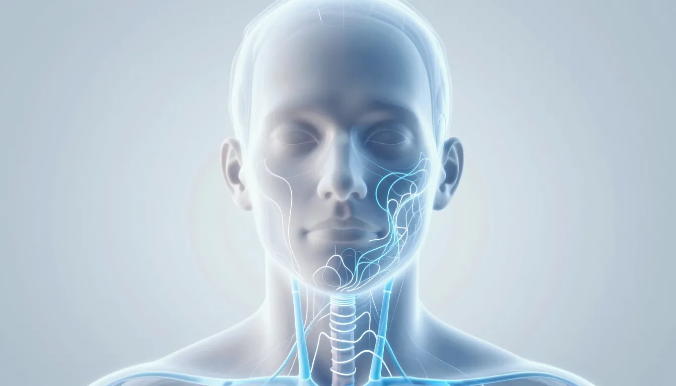 A schematic visualization of lymphatic drainage in the human...