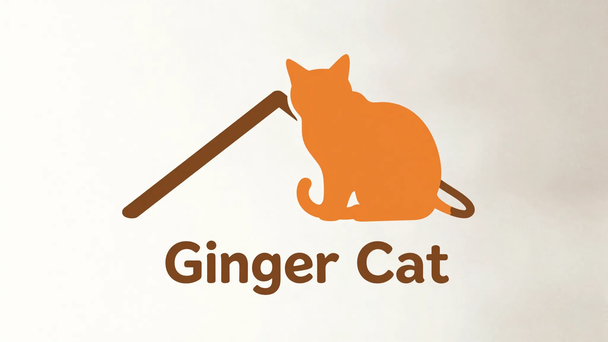 Minimalist logo for a guest house named 'Ginger Cat', a styl...