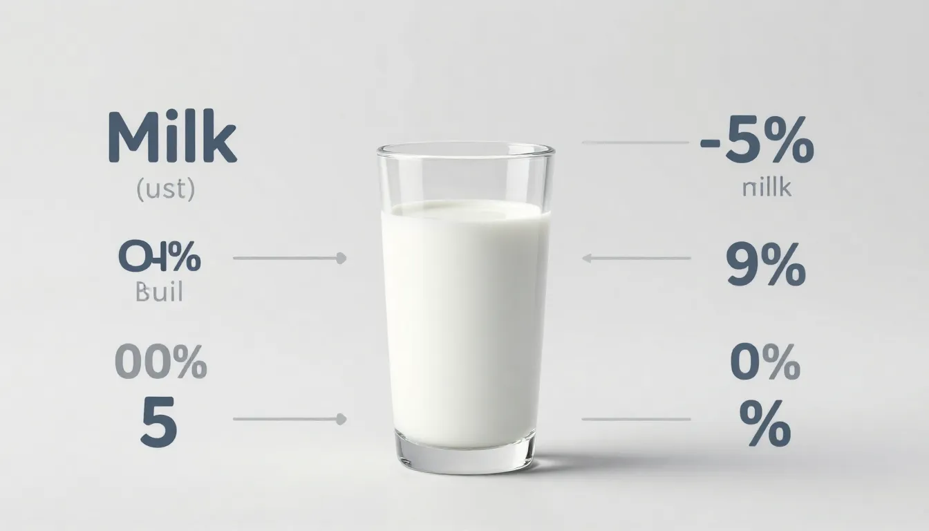 Infographic layout for milk composition, a glass of milk wit...