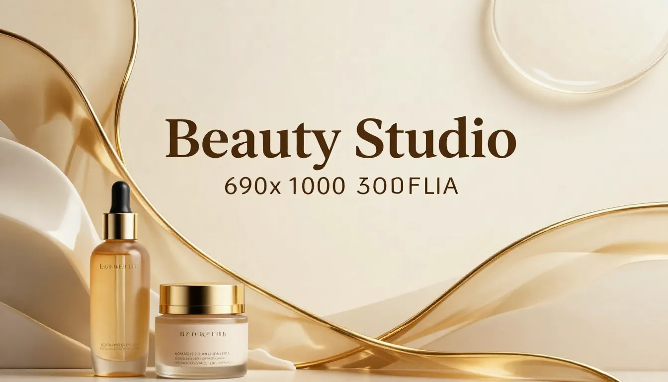 Professional beauty studio advertisement poster, vertical 69...