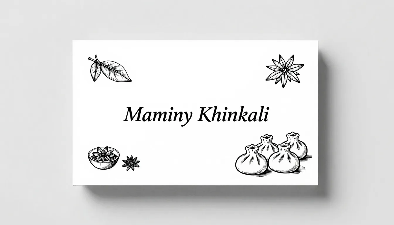 Minimalist business card layout for Georgian food delivery. ...