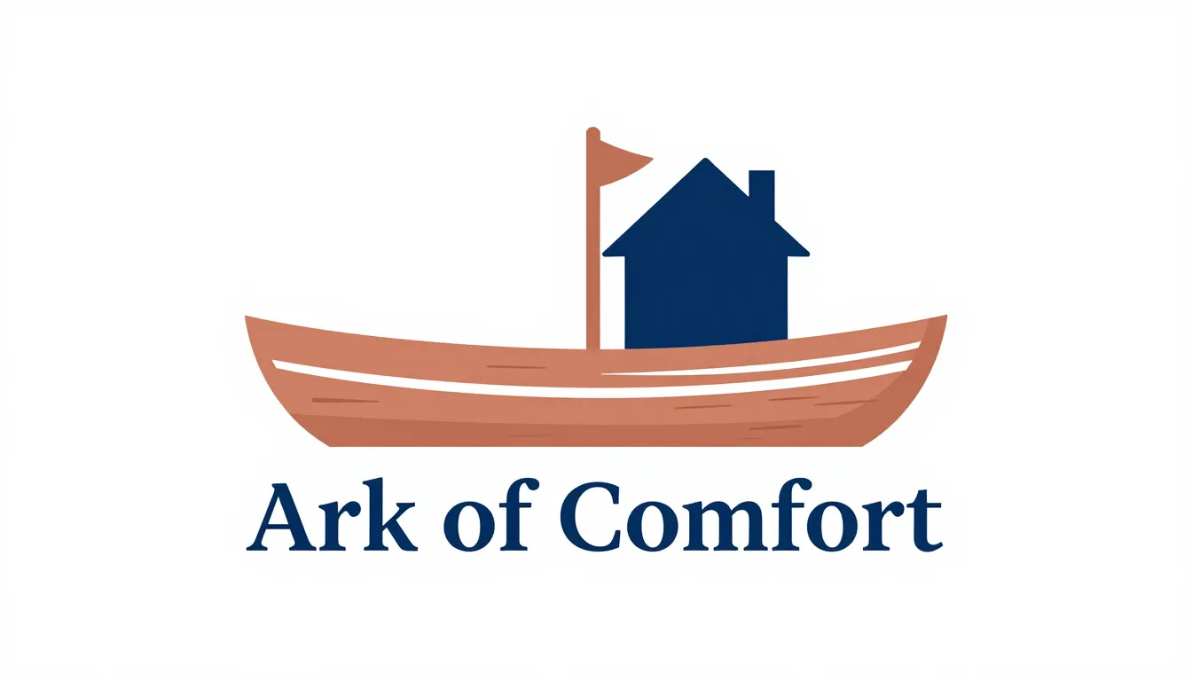 Minimalist logo design for a brand named 'Ark of Comfort'. A...