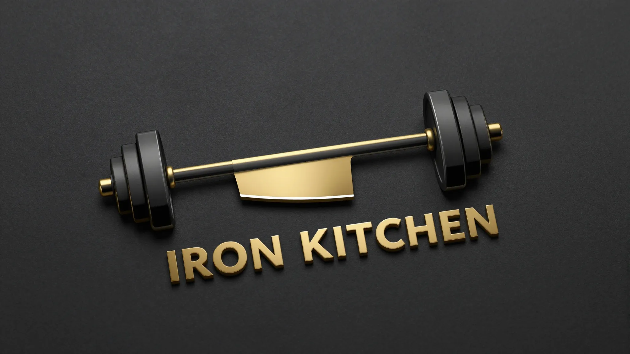 Professional branding for 'IRON KITCHEN', a logo featuring a...