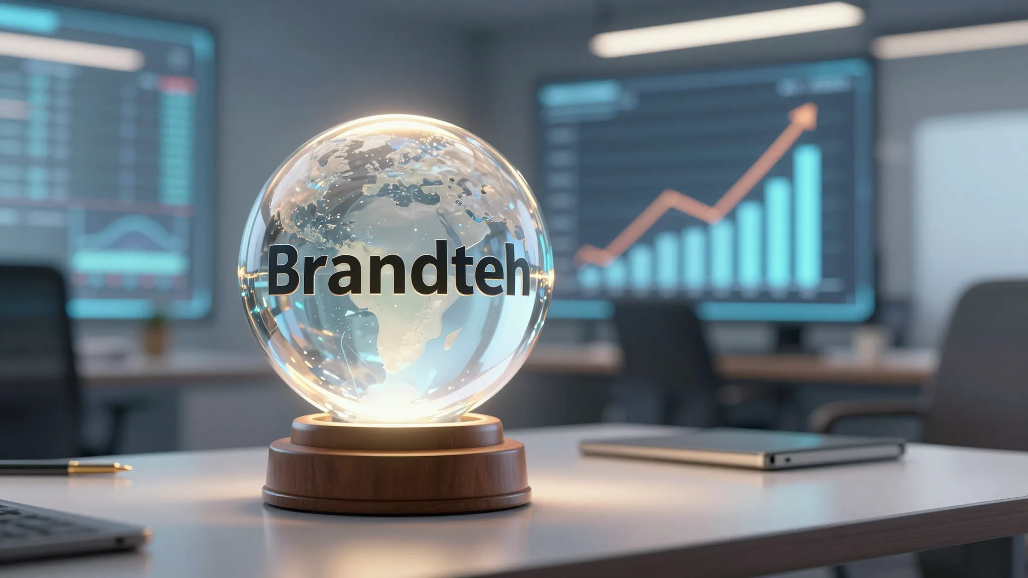 A creative marketing visual representing brand growth, featu...