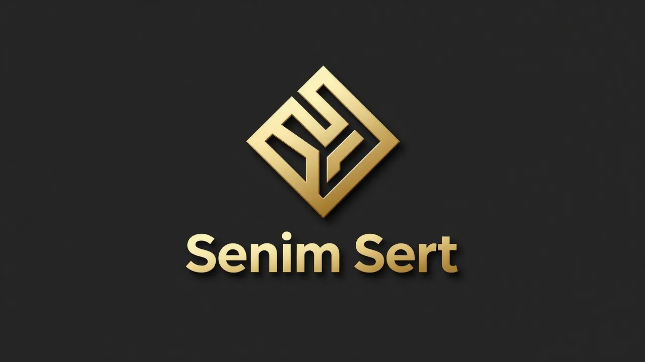 Minimalist professional logo design for 'Senim Sert'. The lo...