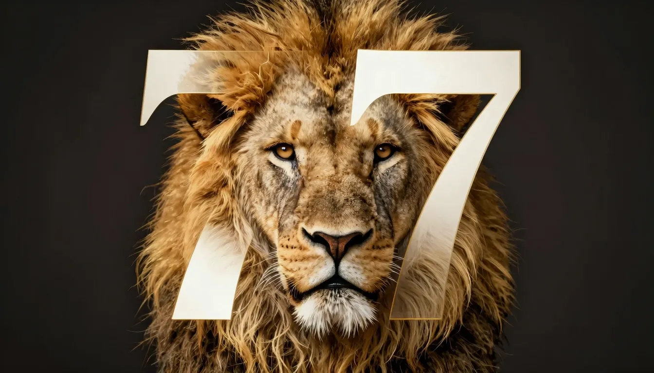 A majestic lion head with a golden mane, integrated with the...