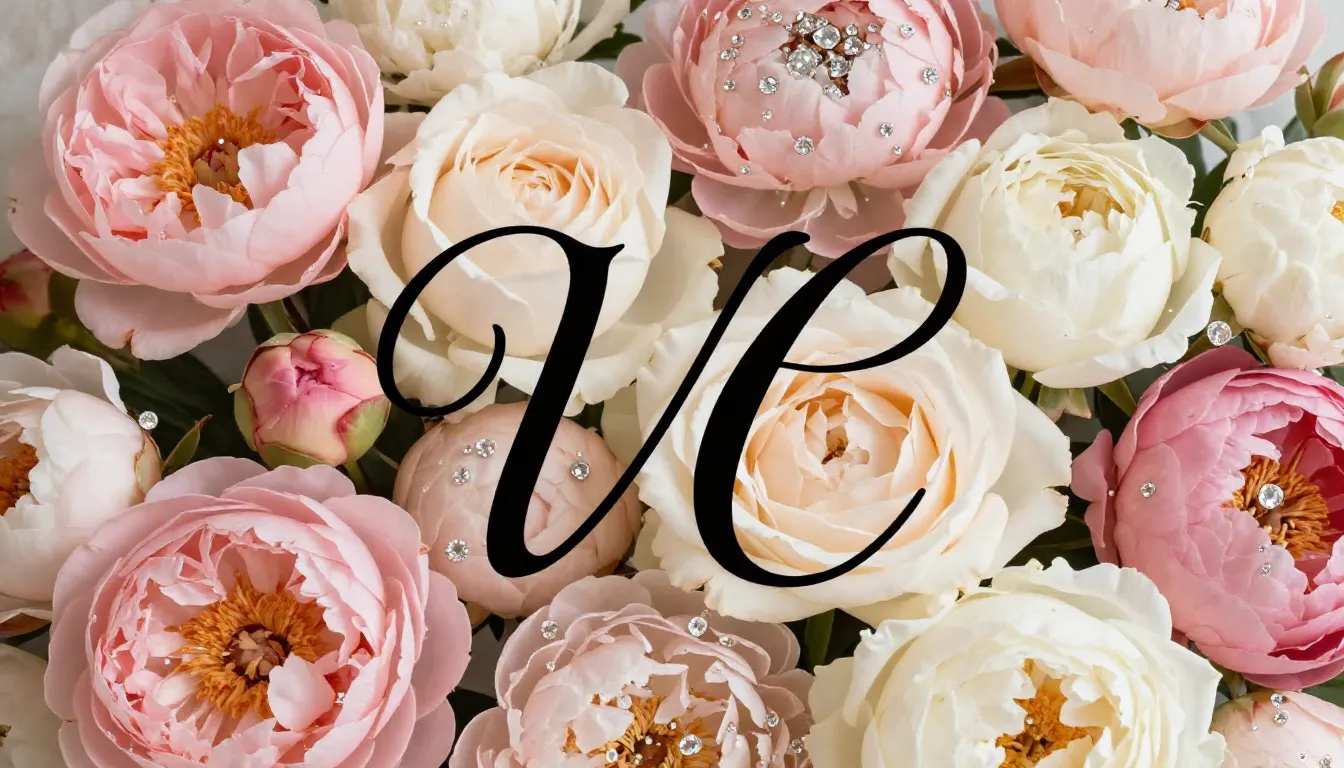 Elegant VK cover for a woman with initials 'VC' in a sophist...