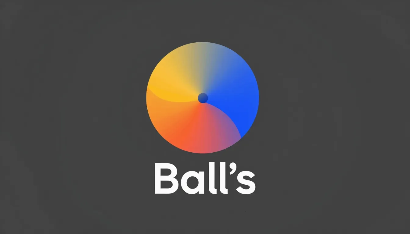 A stylish minimalist logo design for a brand named 'Ball's' ...