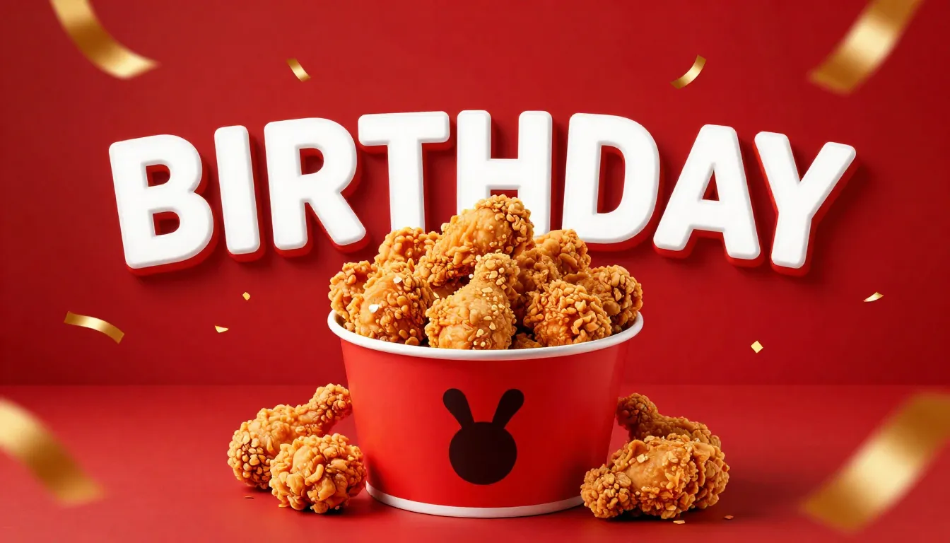 Professional advertising banner for a chicken restaurant bir...