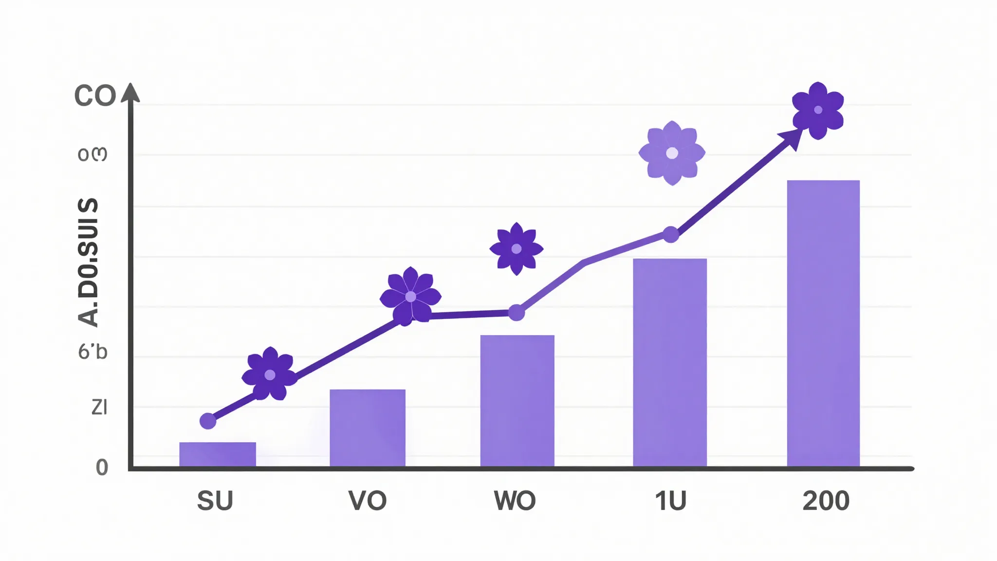 A professional infographic showing rising growth charts with...