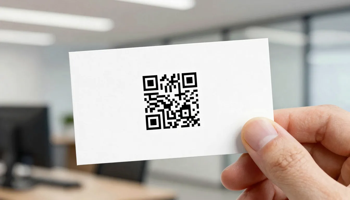 A close-up shot of a premium minimalist business card held i...