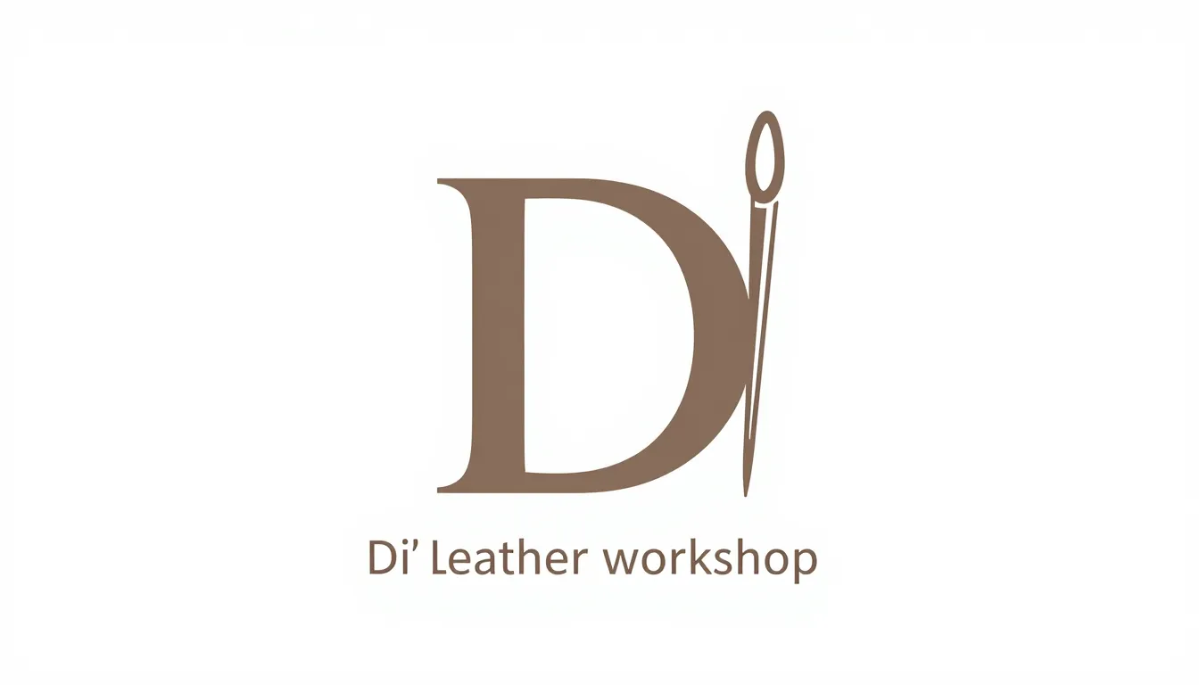 Modern logo for 'Di' leather workshop. A simple icon represe...
