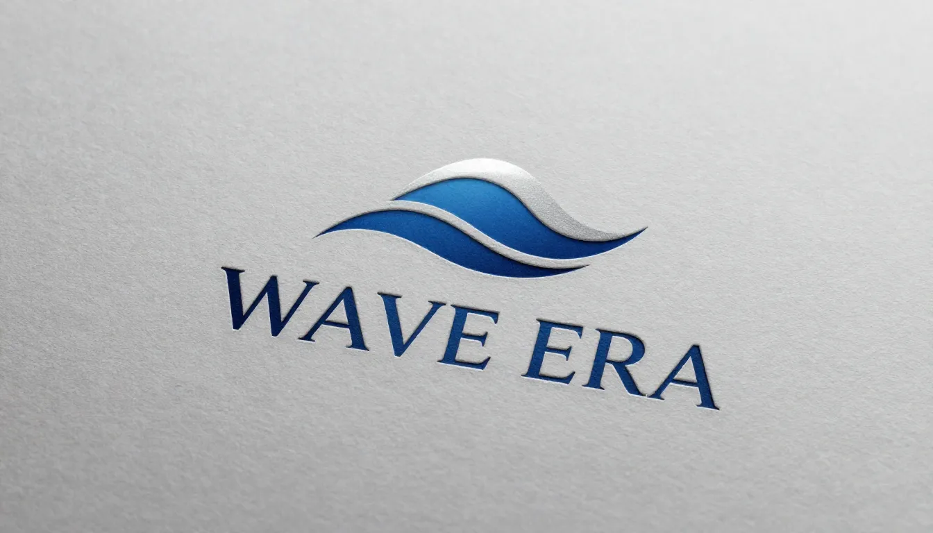 Modern fashion brand logo concept, 'WAVE ERA' in elegant san...