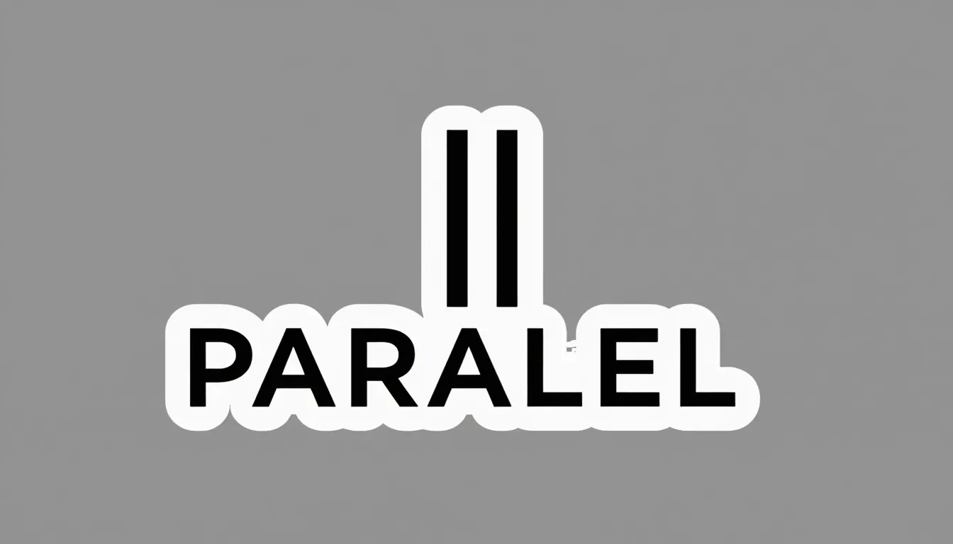 Minimalist logo design for a forum named 'PARALLEL', two bol...