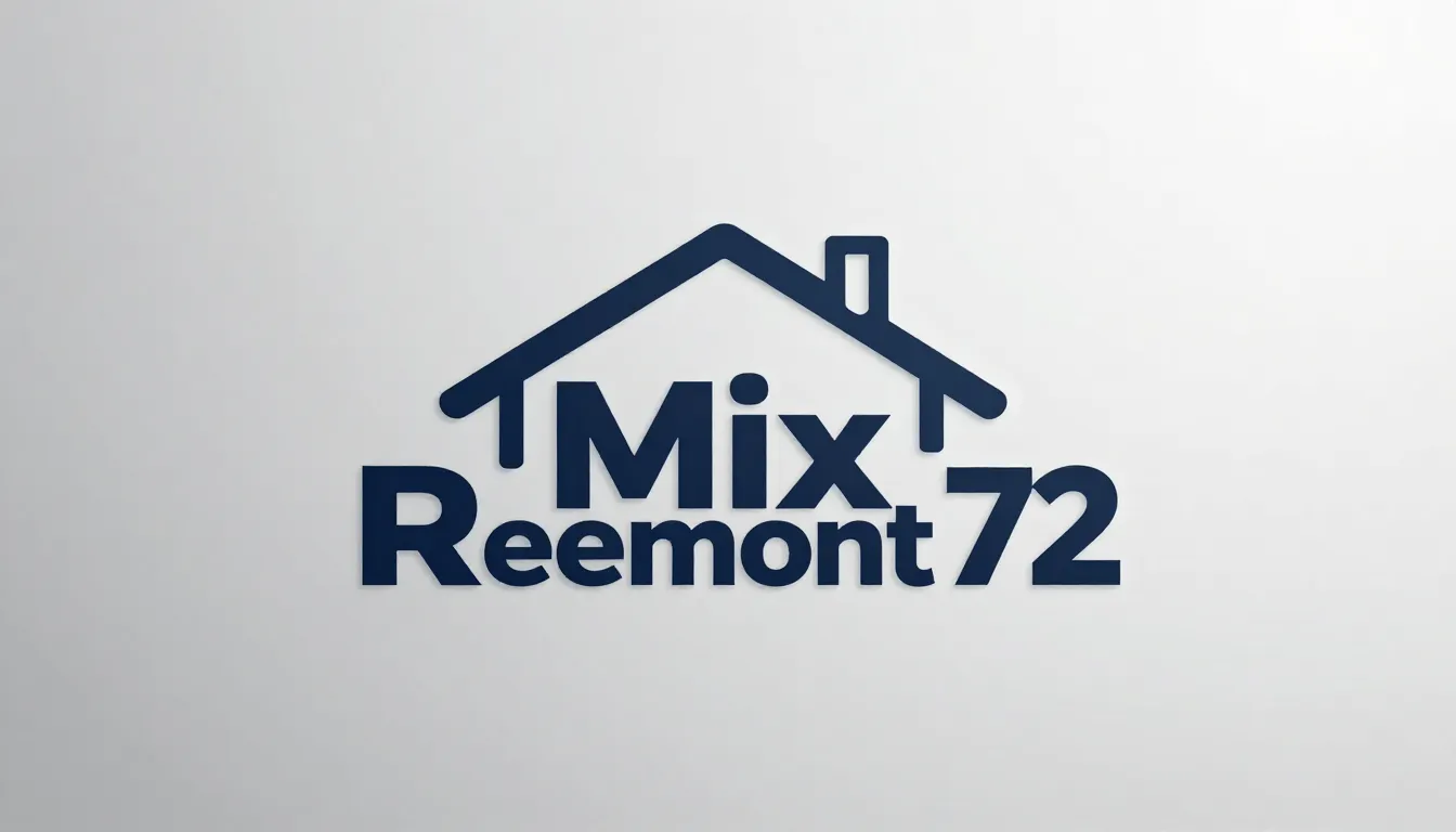 A professional, sleek logo for 'Mix Remont 72' with a subtle...