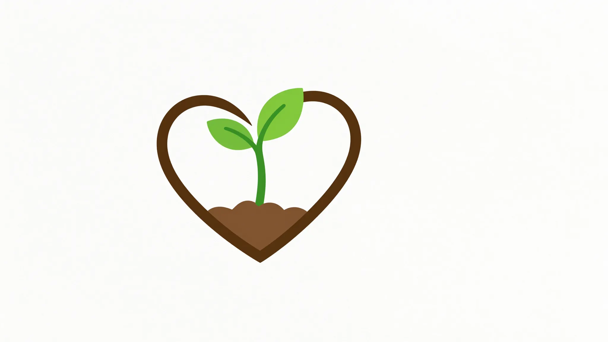 Minimalist logo for a flower and seedling shop, a small gree...