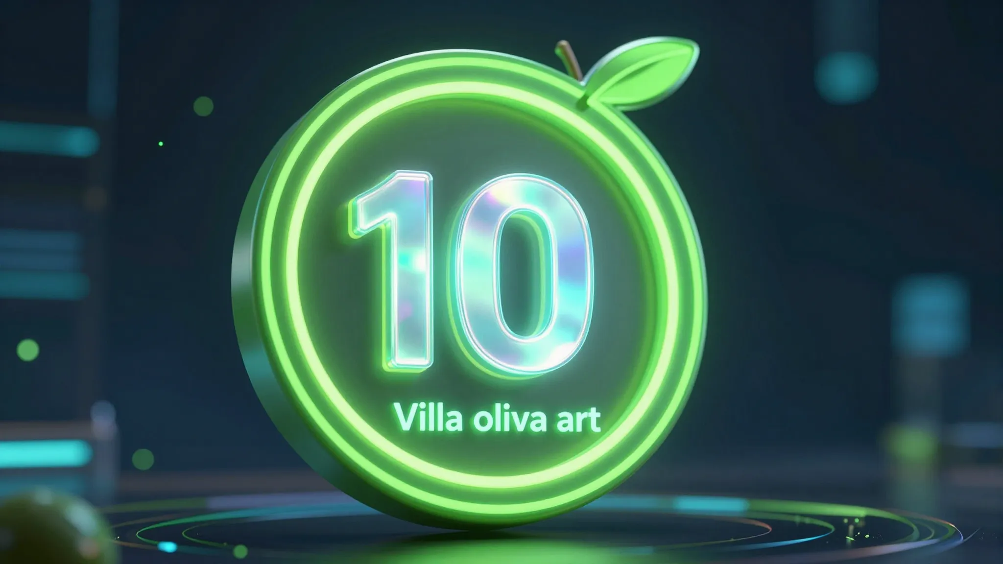 A futuristic digital currency icon shaped like a stylized ol...
