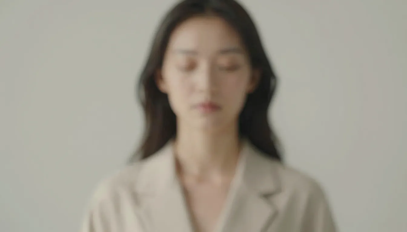 Aesthetic and mysterious portrait of a person with a blurred...