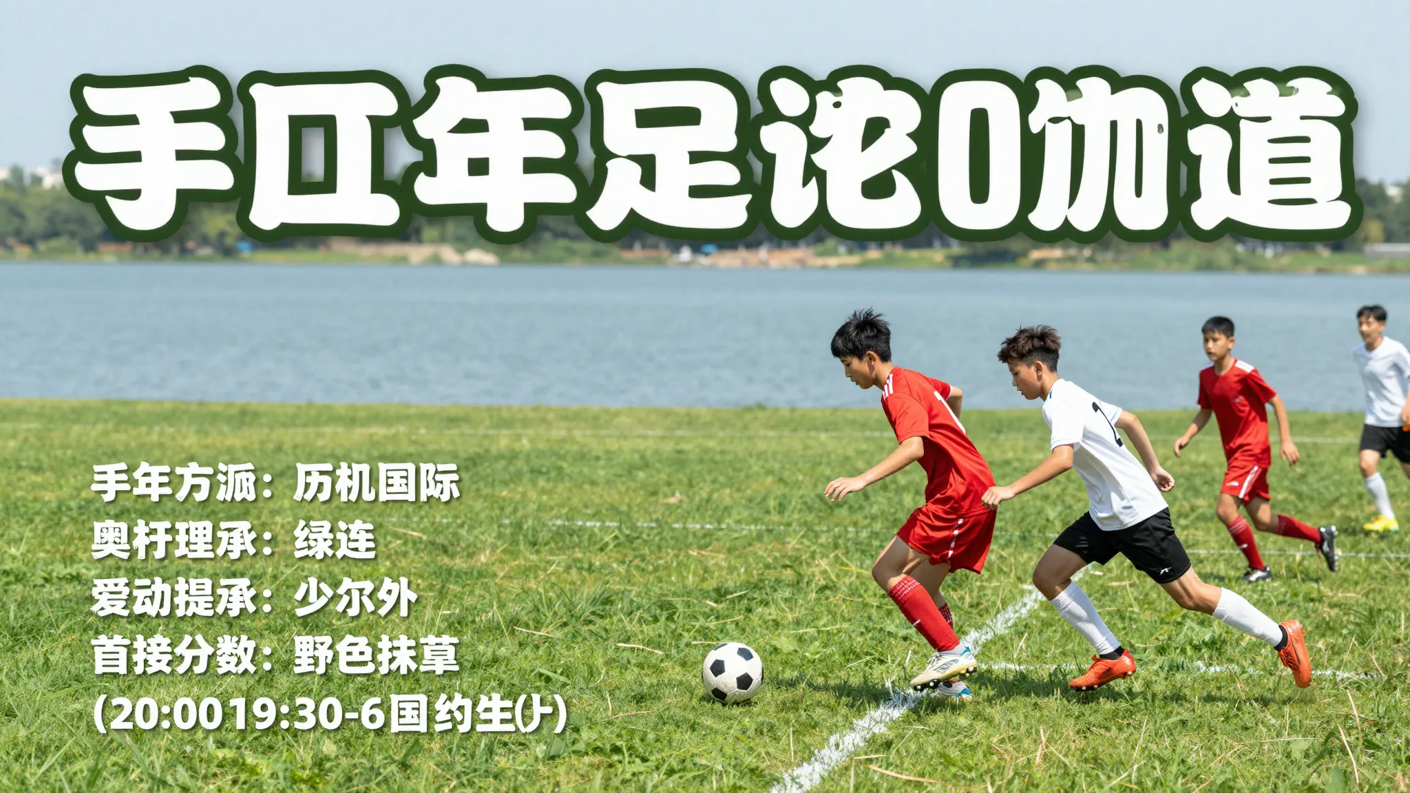 Professional poster for a youth soccer camp, young athletes ...