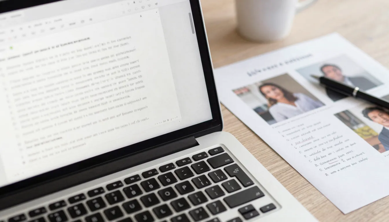 A high-quality close-up of a professional workspace with a l...