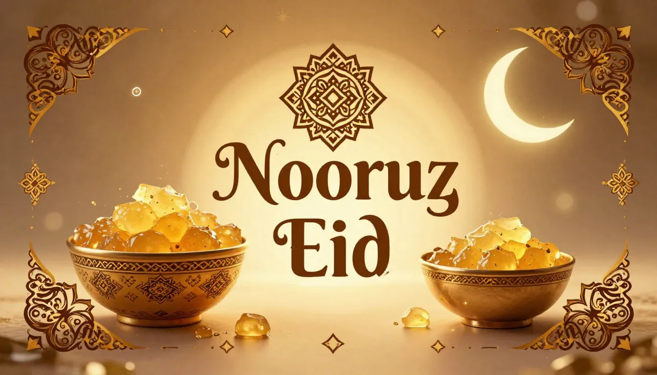 Festive greeting card for Nooruz and Eid, featuring Central ...