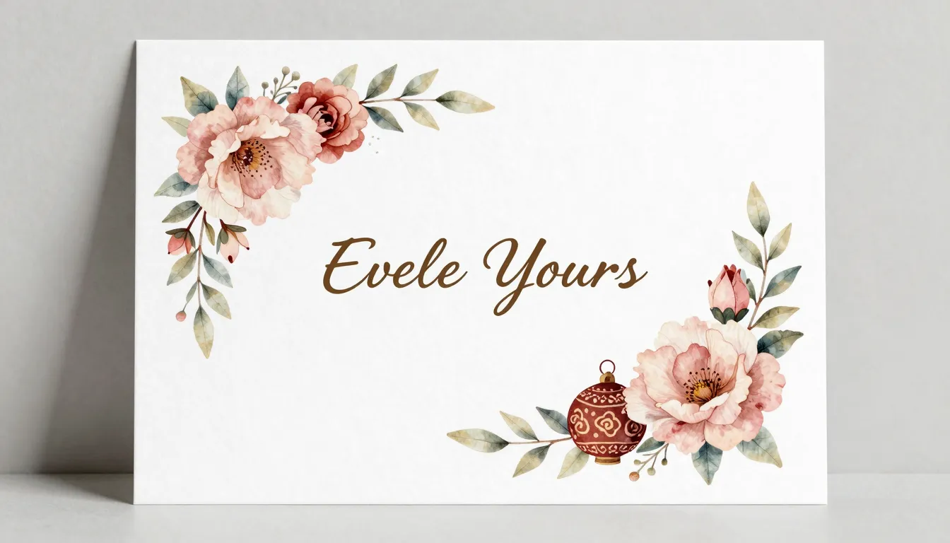 Beautiful greeting card with flowers and traditional ornamen...