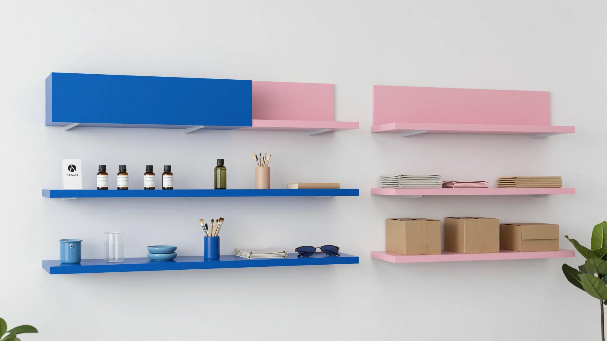 Professional delivery point interior with clean white walls,...