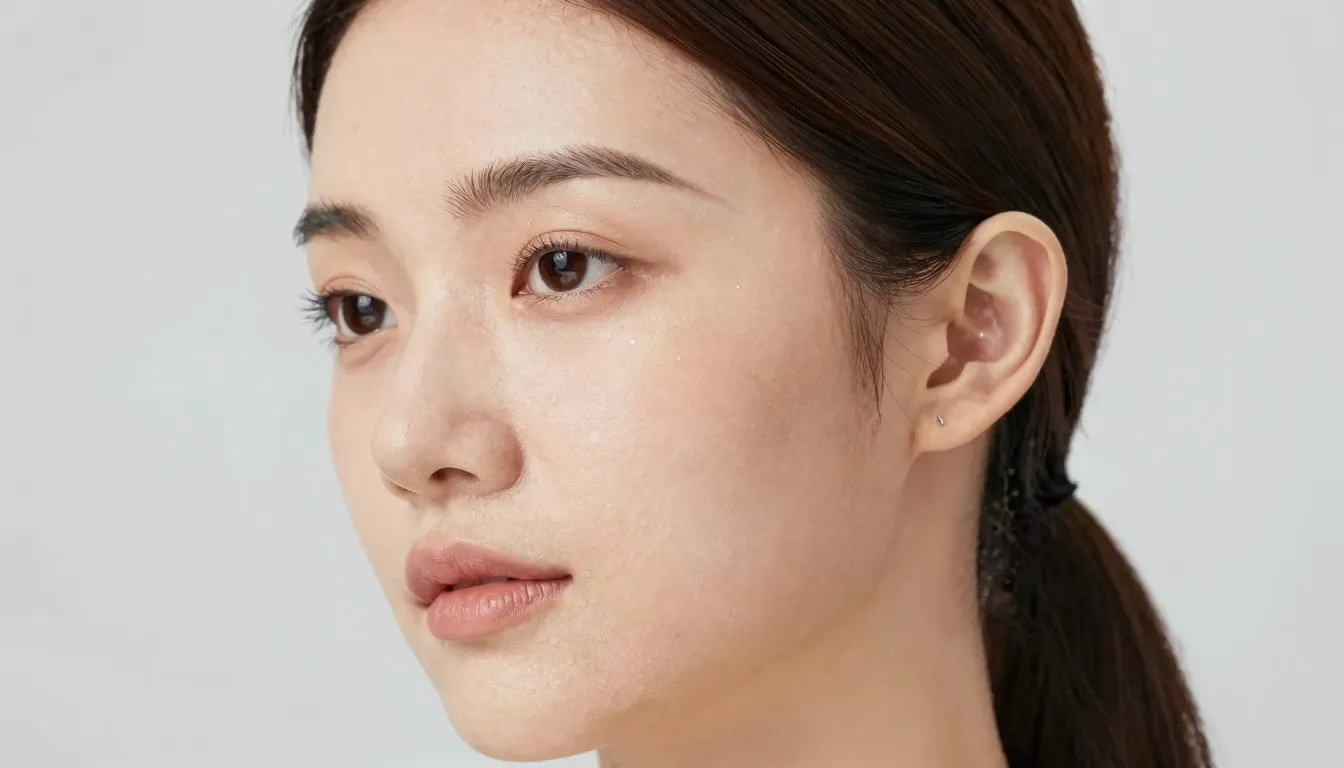 Close-up of a beautiful woman's face with smooth skin, soft ...