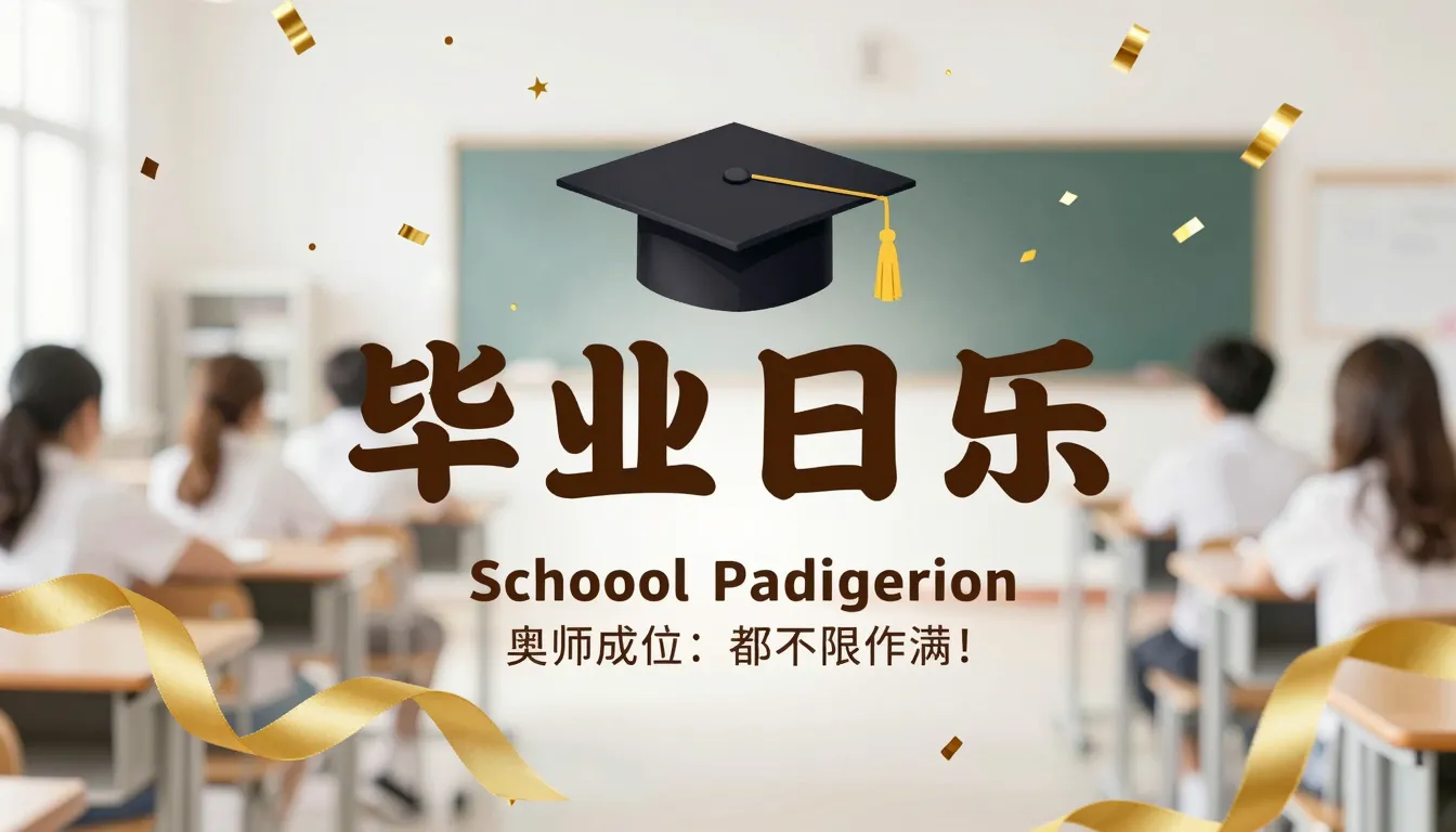 A bright and clean background for a school graduation announ...