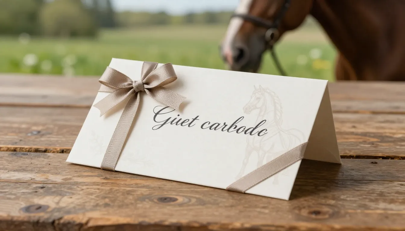 A beautifully wrapped gift certificate with a ribbon, placed...