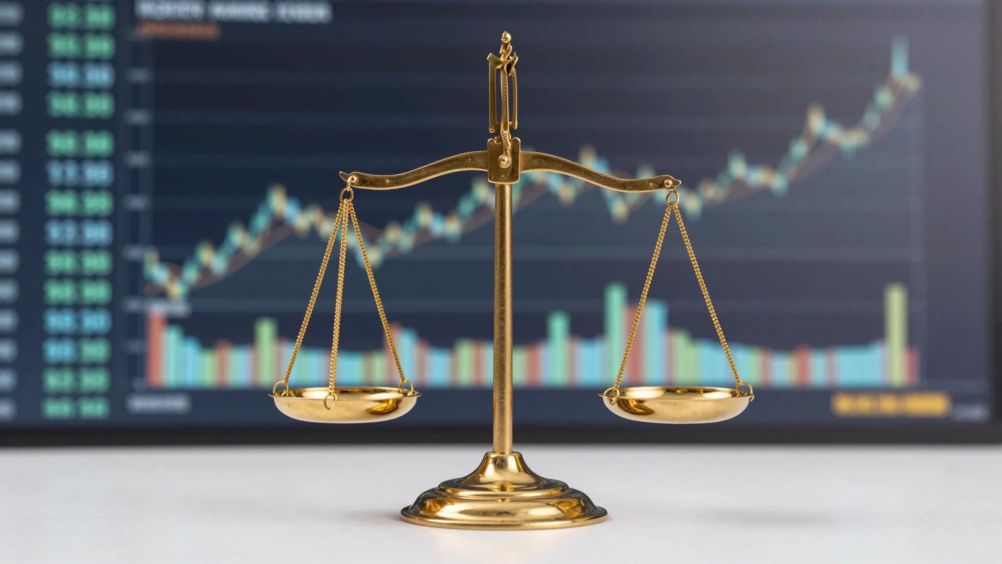 A conceptual image representing financial law and security, ...
