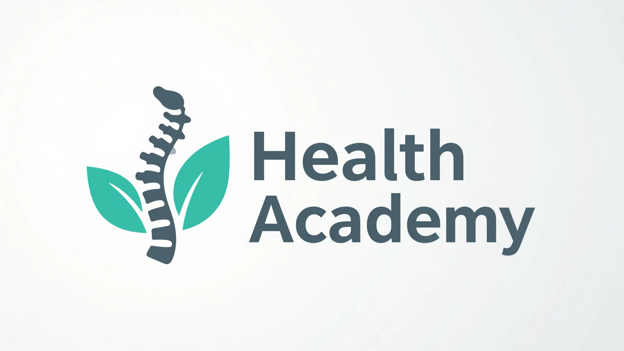 Minimalist logo design for 'Health Academy', stylized human ...