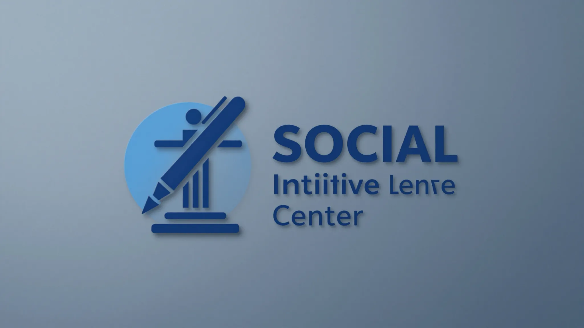A modern and clean logo for a social initiative center. The ...