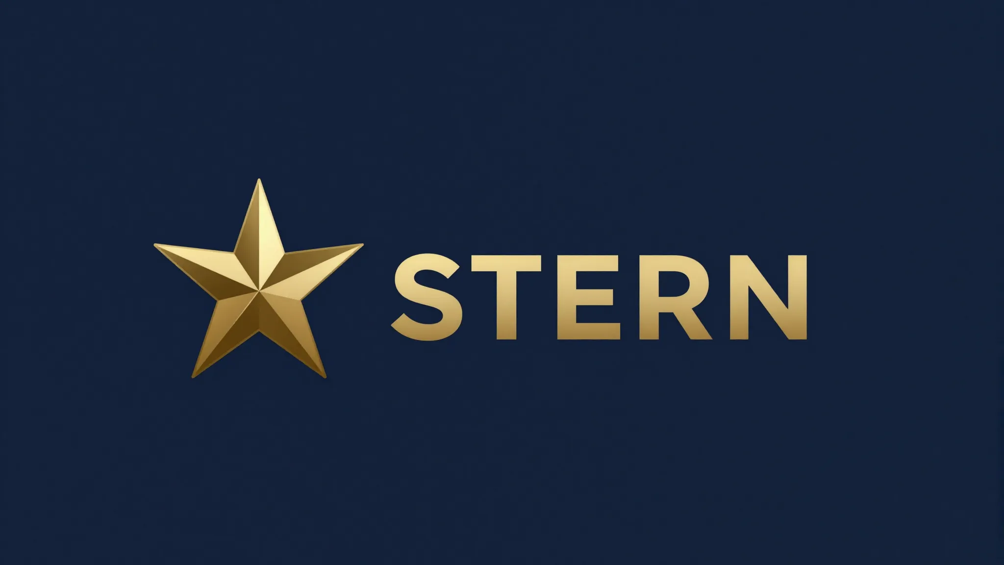 Minimalist logo design for the name 'STERN', a sleek geometr...