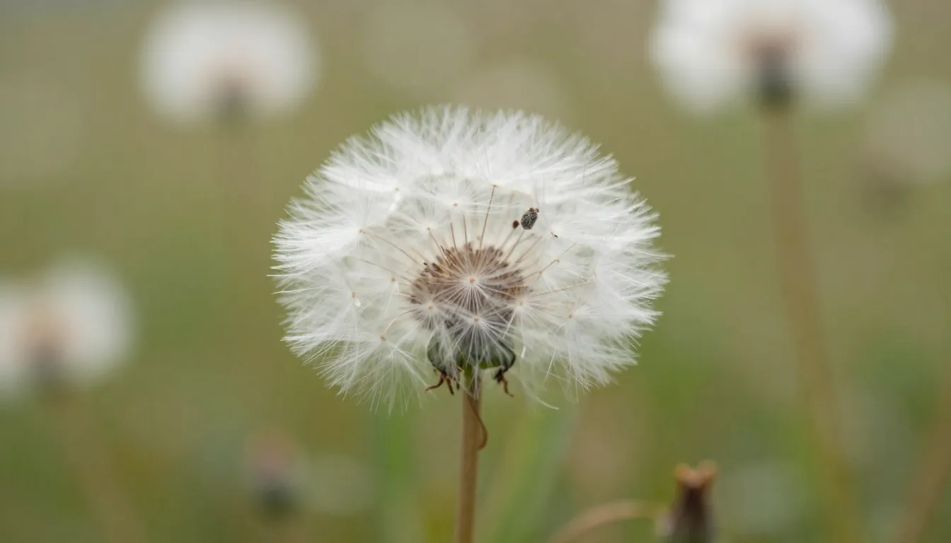 Close-up shot of a meadow salsify (Tragopogon pratensis) see...