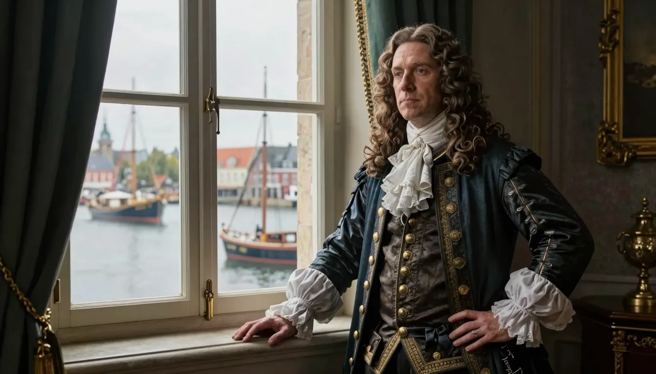 Alternative history concept art of Peter I, dressed in Dutch...