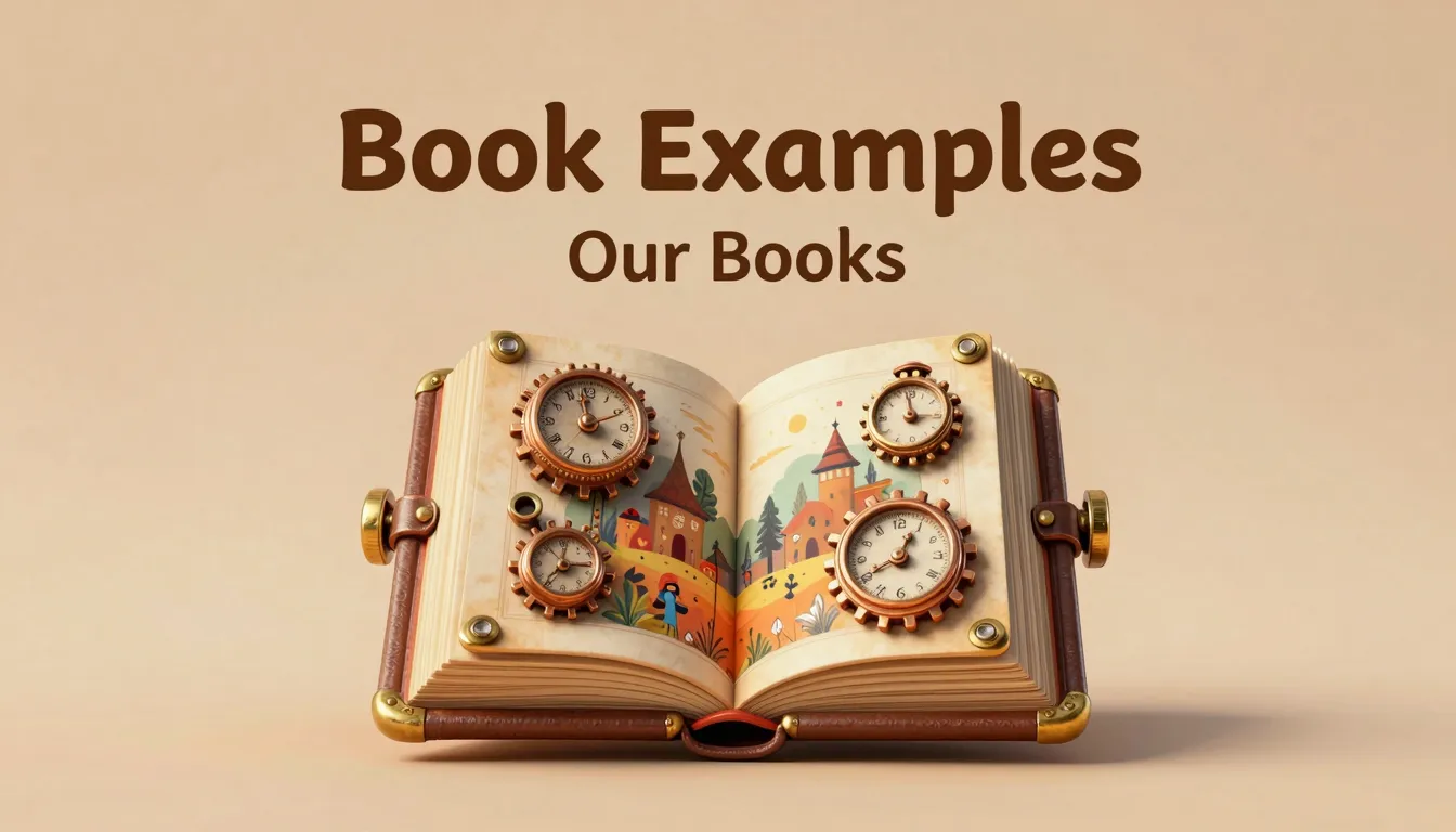 A charming steampunk-style icon for a children's book commun...