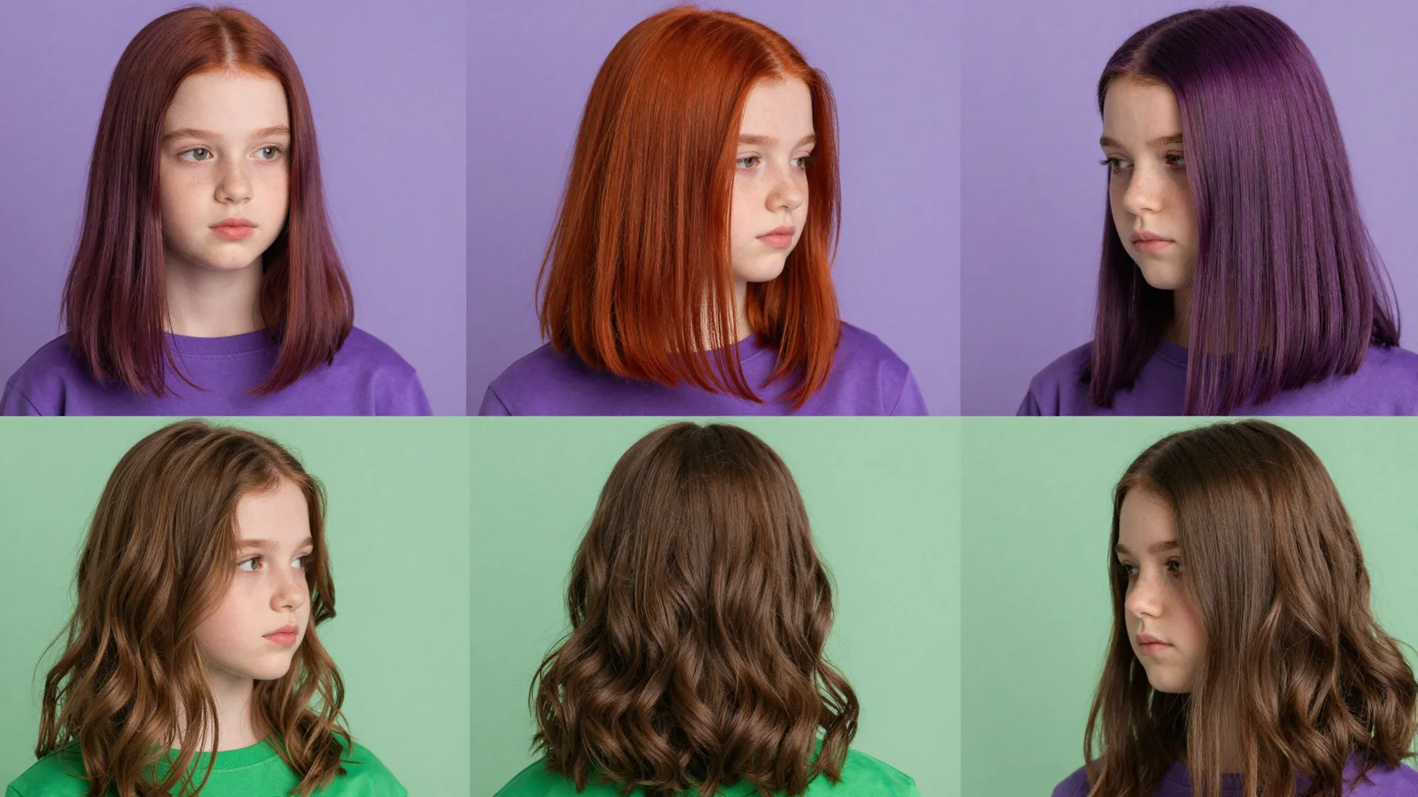 A collage of four photos featuring twin sisters. The first t...