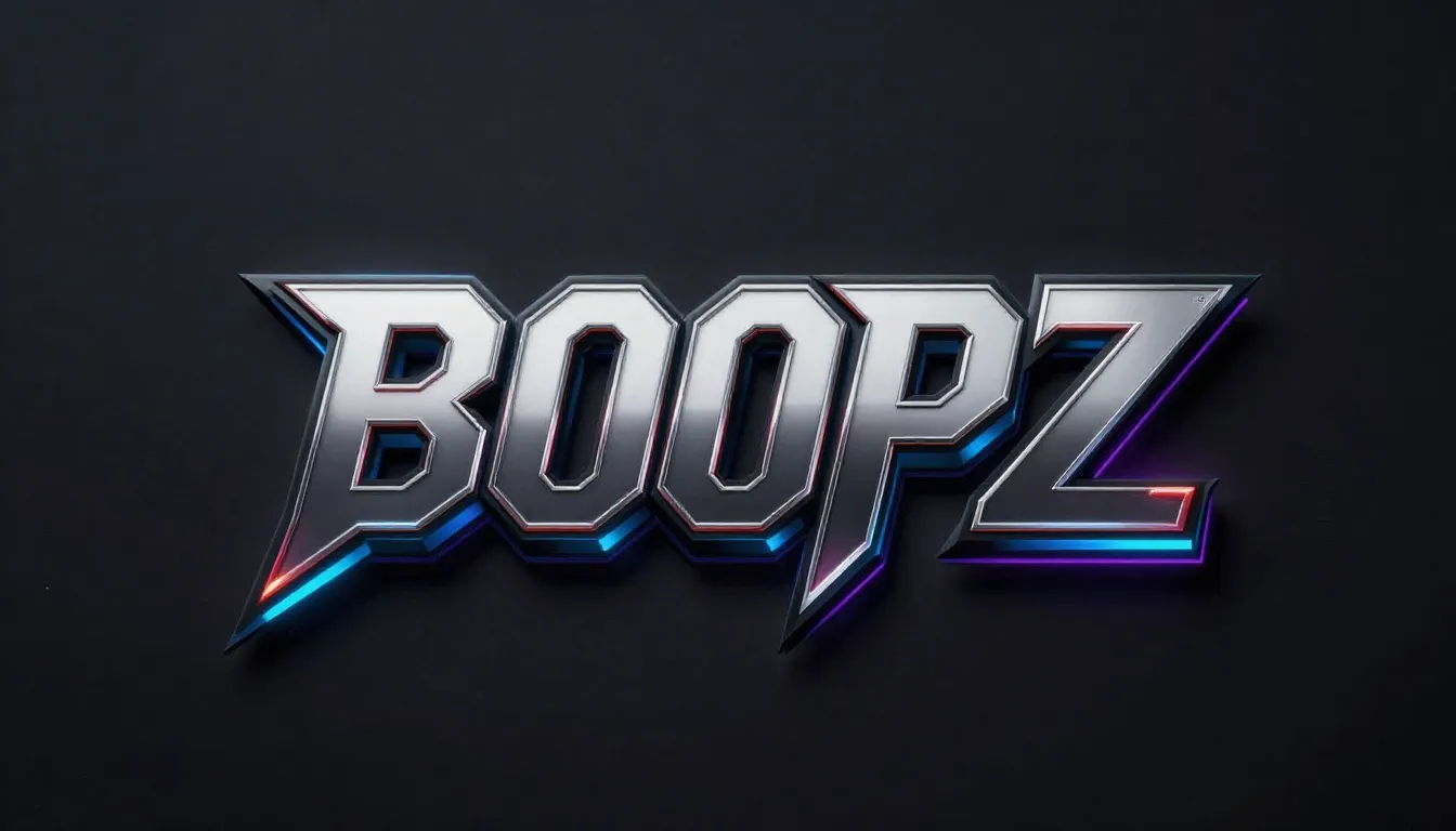 Modern music band logo concept, the word BLOOPZ in bold crea...