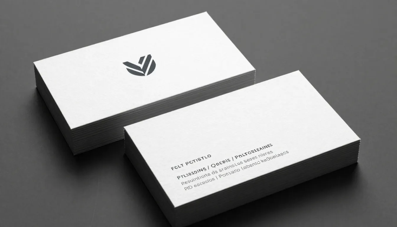 Professional and modern business card design, minimalist sty...