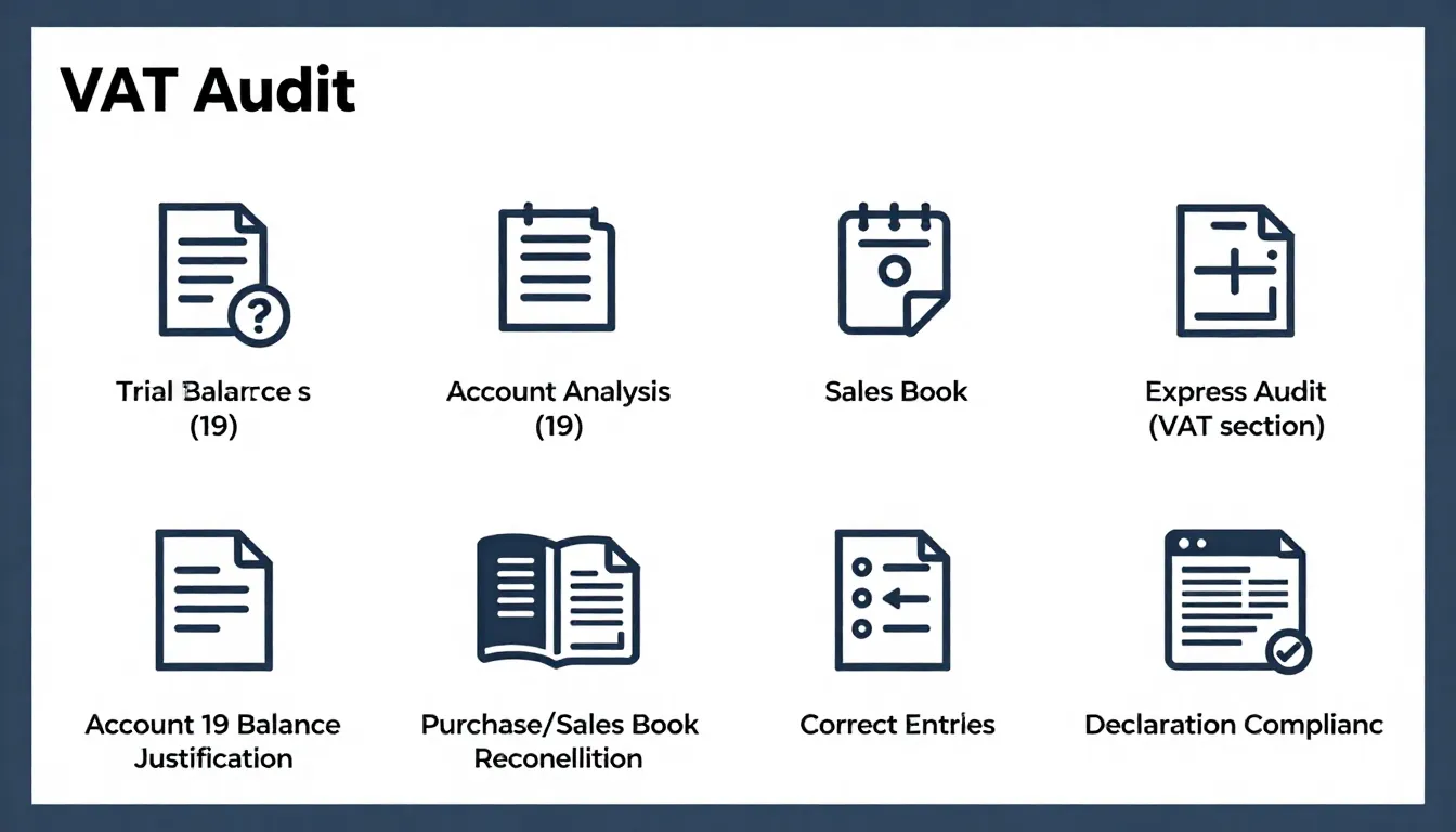 A visual representation of auditing VAT in 1C: 'VAT Audit' t...