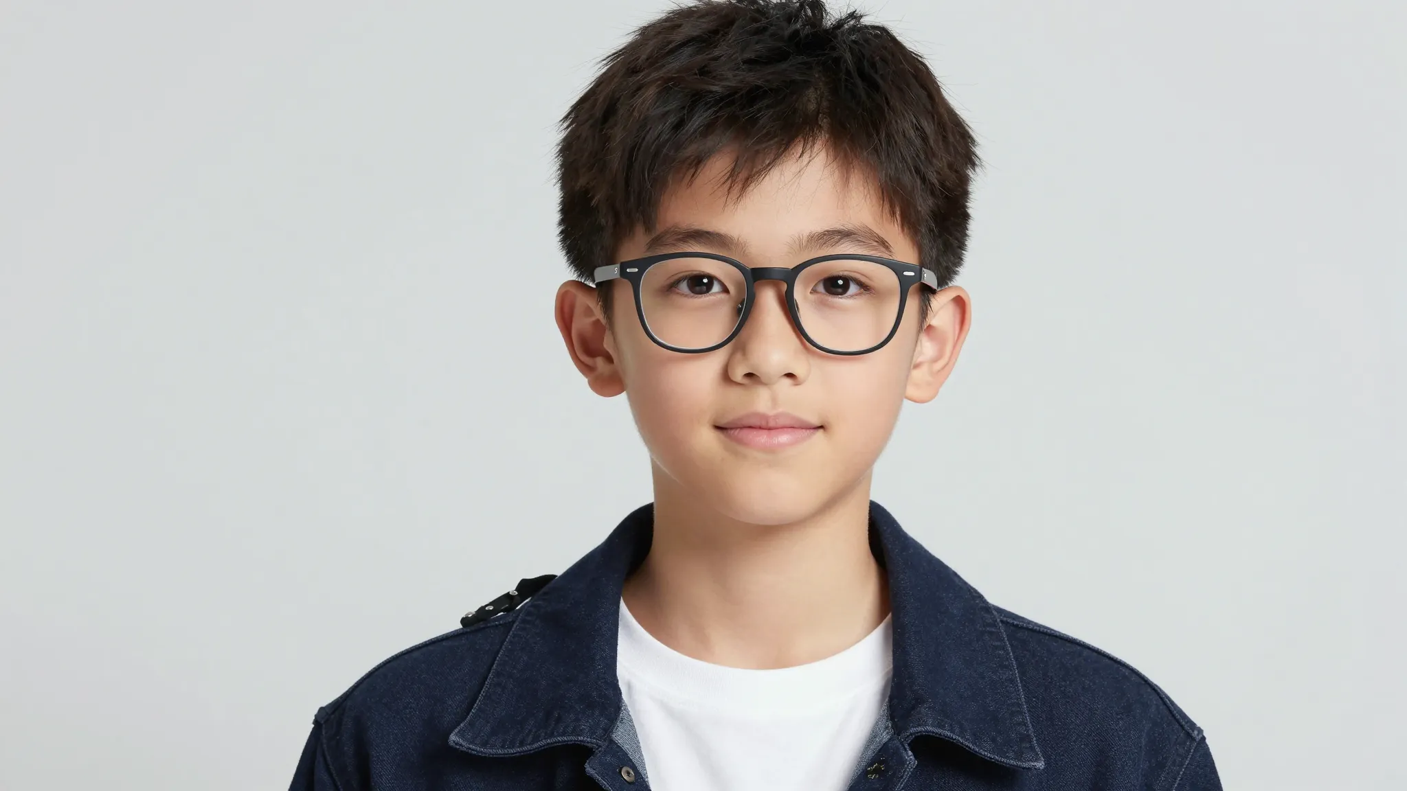 A highly detailed digital portrait of a 13-year-old boy name...