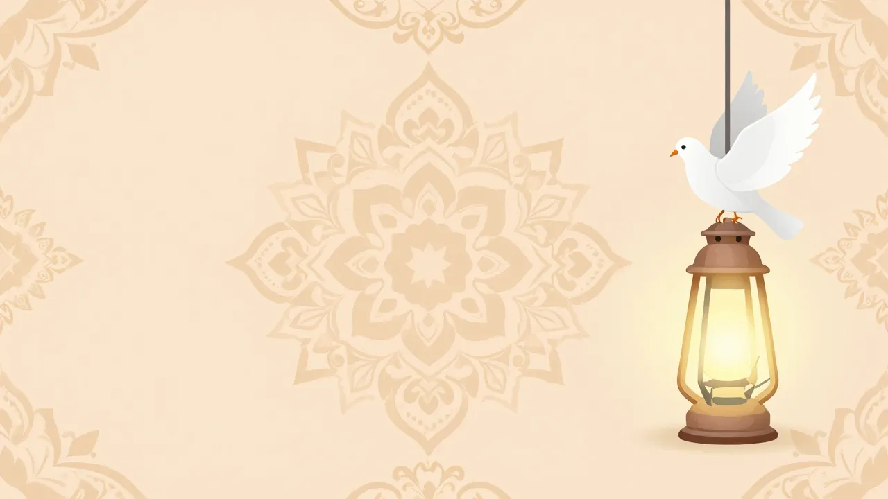 A peaceful and elegant invitation card background with tradi...
