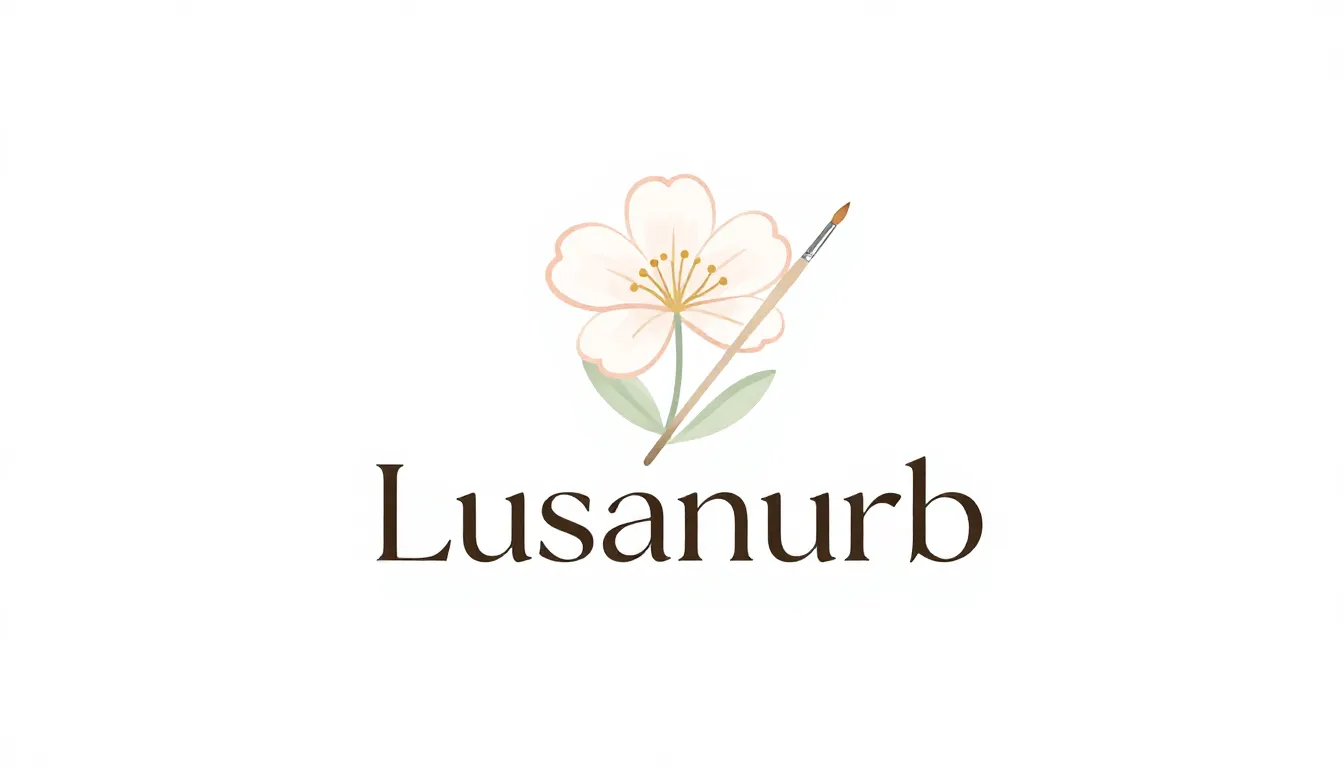 Minimalist logo design for a brand named 'Lusanurb', featuri...