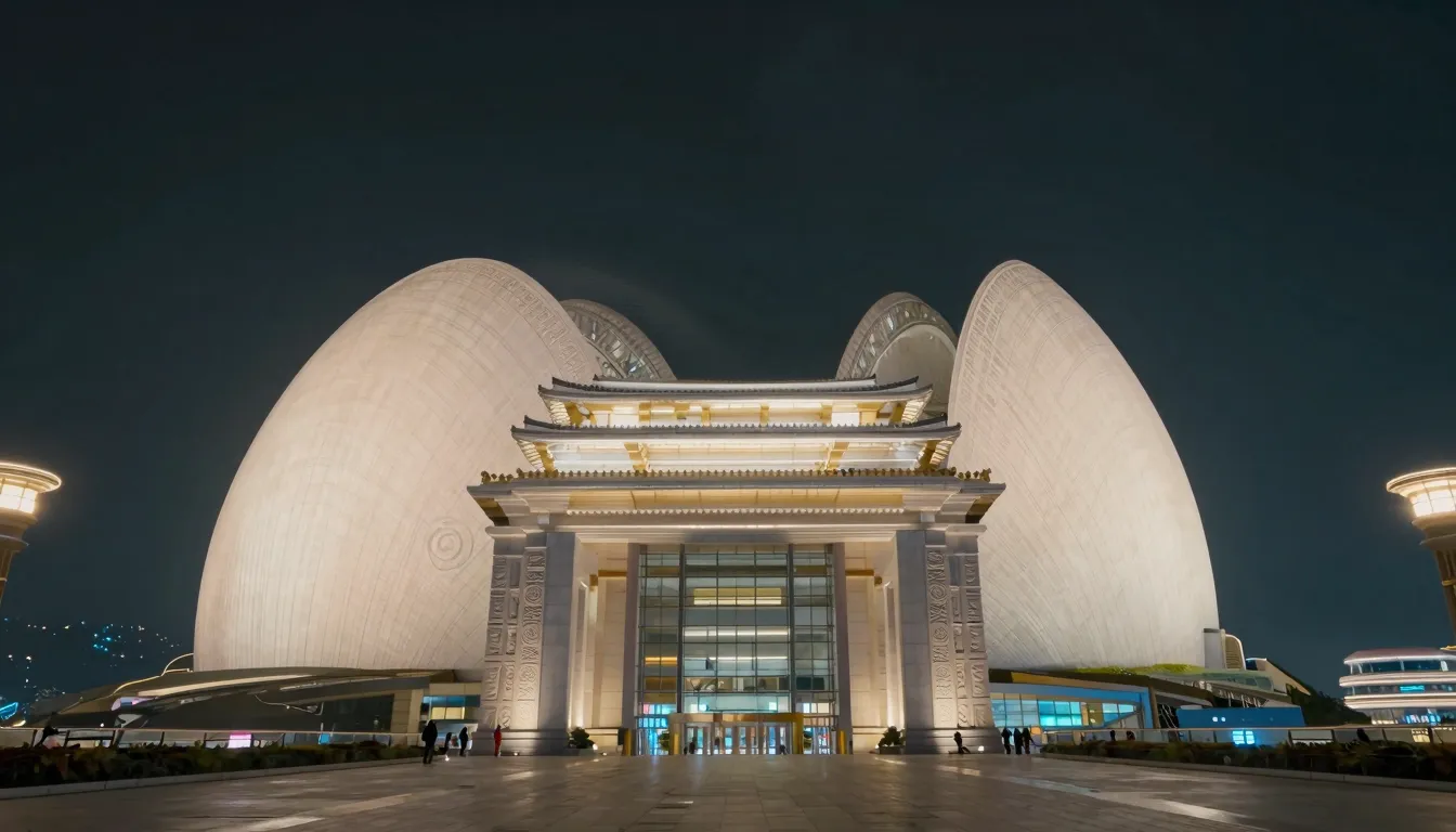 A grand architectural monument representing arts and culture...