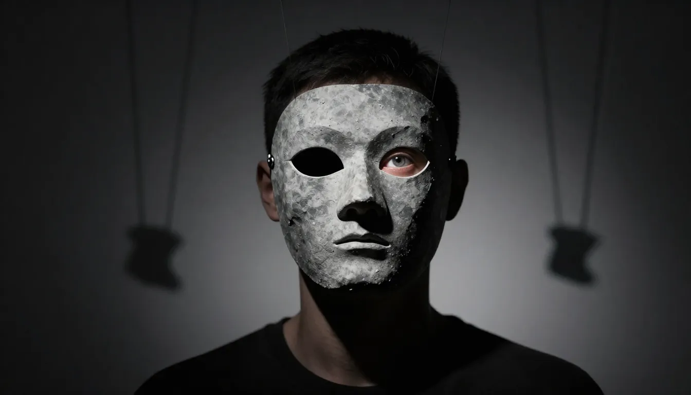 Conceptual art showing a human silhouette in a dark space. T...